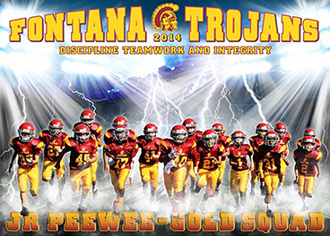 Fontana Trojans 2014 Jr. PeeWee Team Poster